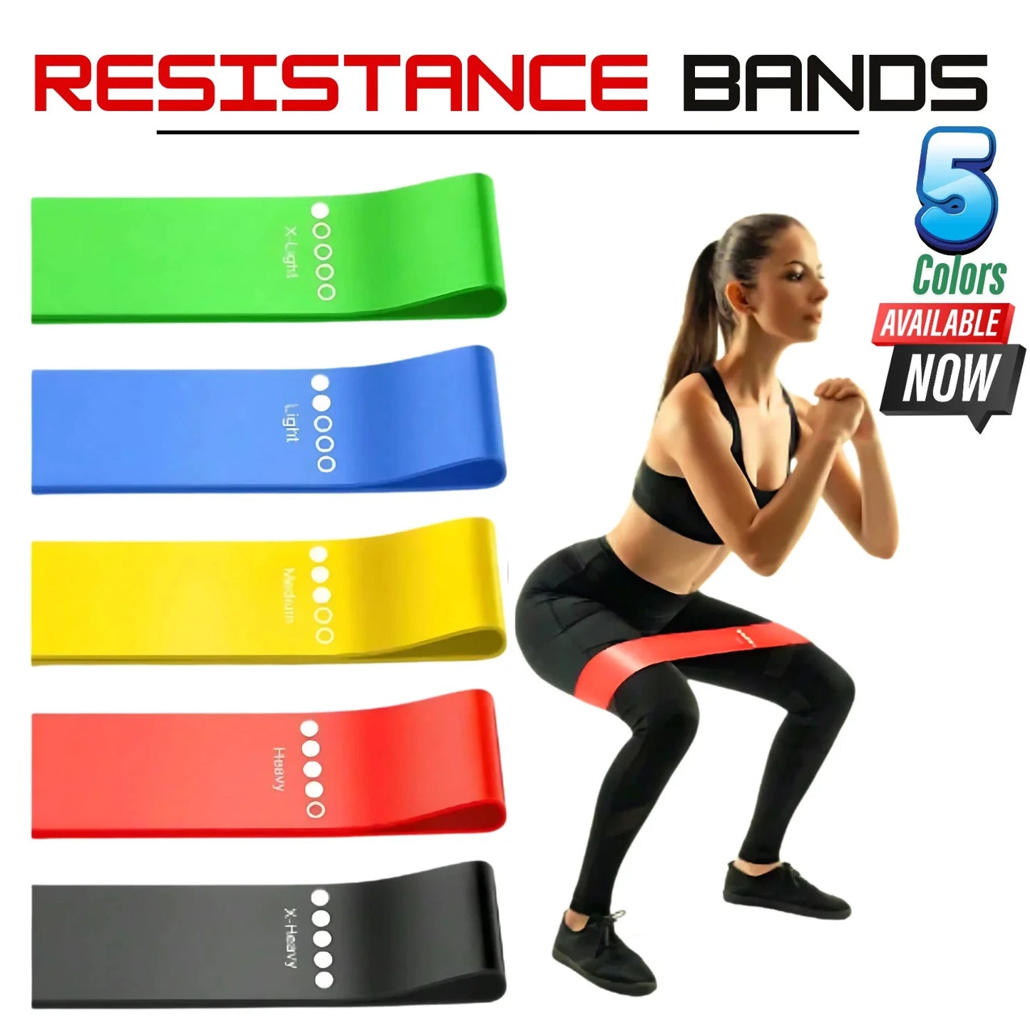 5 Pack Resistance Bands Set
